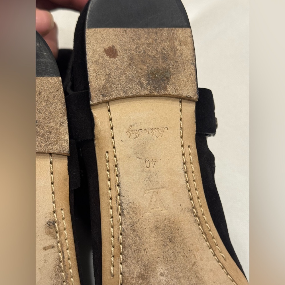 Louis Vuitton Suede Moto Boots in black suede leather - Picture 13 of 14